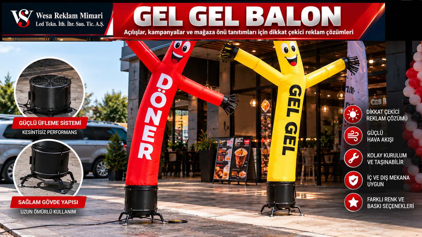 Gel Gel Balon Nedir? Açık Hava Reklamcılığında Hareketli Balon Adam Sistemleri